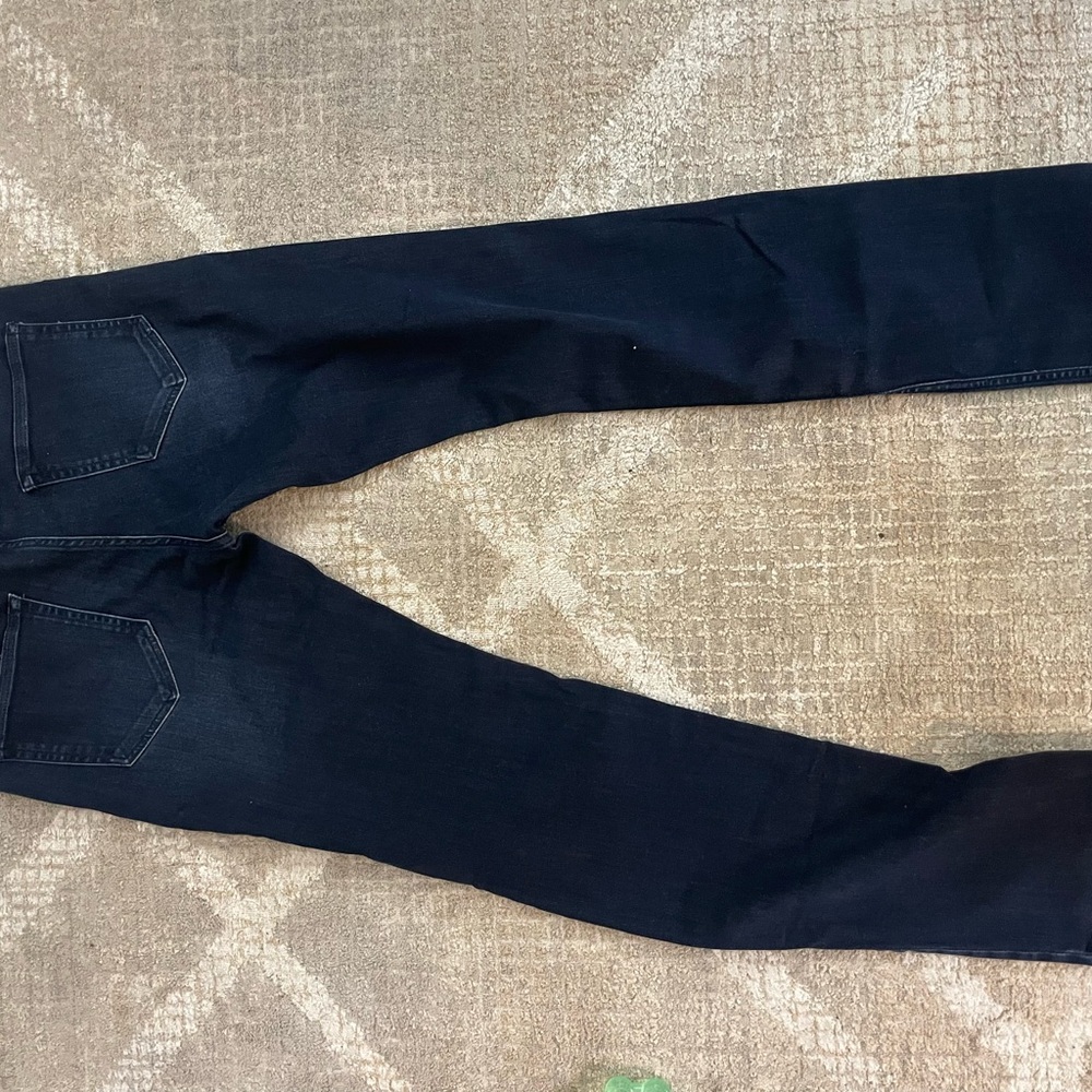 Men's Relaxed Fit Dark Blue Jeans - Picture 6 of 7
